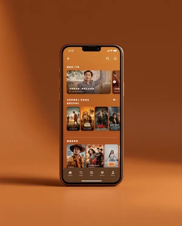 看视频 APP 手机界面展示